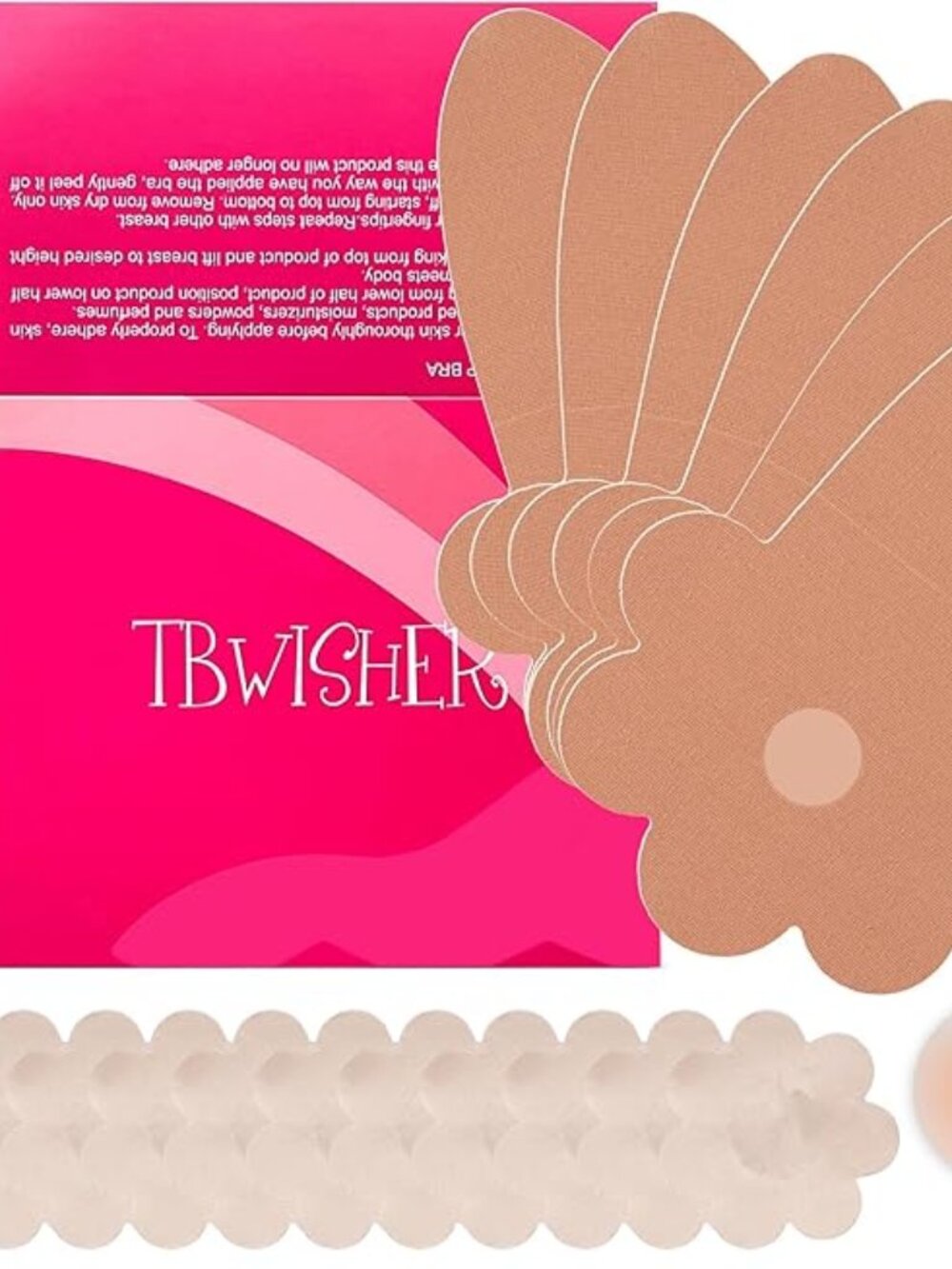 BOOB TAPE FOR BREAST LIFT BOOBYTAPE 3 PAIRS BODY TAPE, 5 PAIR OF NIPPLE COVERS